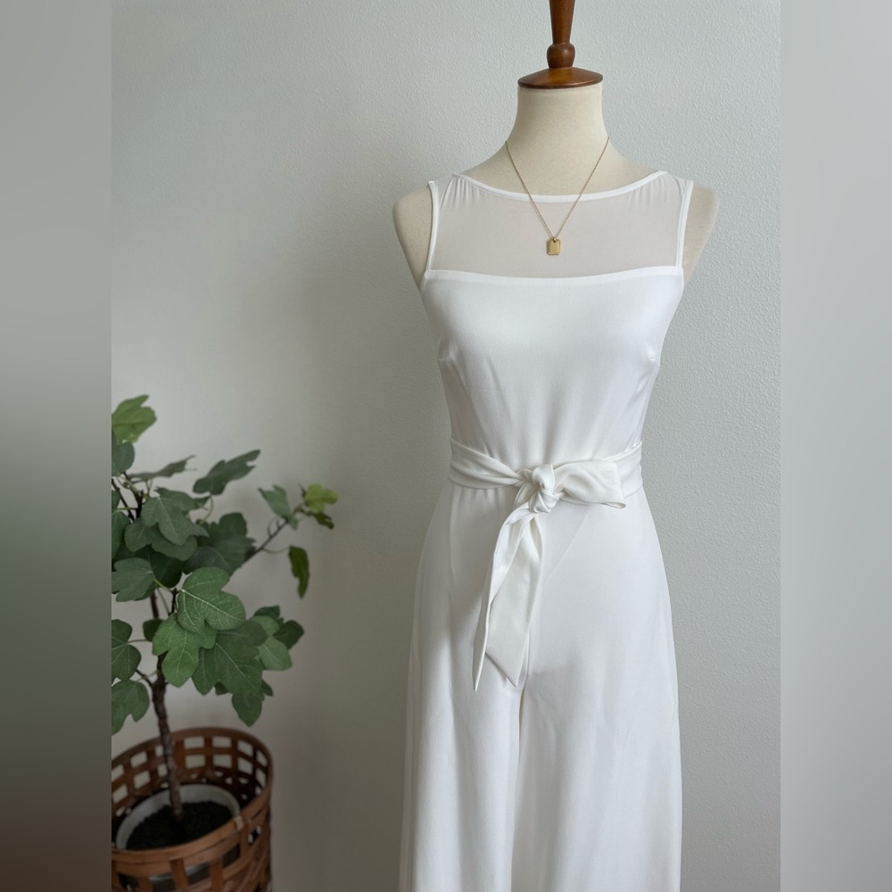 Karl Lagerfeld White Wide-Leg Jumpsuit Size 0